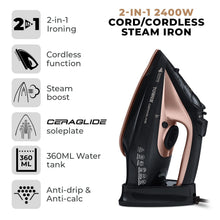 Tower T22008 CeraGlide Cordless Steam Iron With Ceramic Soleplate 2400W Purple