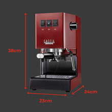 Gaggia Classic E24 Evo Pro Manual Espresso Machine Cherry Red Brass Boiler