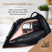 Tower T22008 CeraGlide Cordless Steam Iron With Ceramic Soleplate 2400W Purple