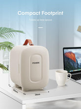FOHERE Mini Fridge 5L 6 Cans Portable Cooler Warmer AC And DC Compatible White