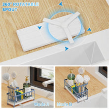 Cisily Sponge Holder For Kitchen Sink Rotatable Spout Black