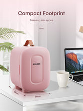 FOHERE Mini Fridge 5L 6 Cans Portable Cooler Warmer AC And DC Compatible White