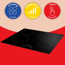 Russell Hobbs RH60EH413B 59cm Electric Ceramic Hob 4 Zones