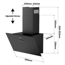 CIARRA CBCS6762A 60cm Angled Cooker Hood With CBCF003