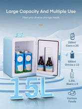 Mini Fridge 15L Thermoelectric Portable AC and DC Cooler Warmer