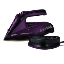 Tower T22008 CeraGlide Cordless Steam Iron With Ceramic Soleplate 2400W Purple