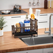Cisily Sponge Holder For Kitchen Sink Rotatable Spout Black