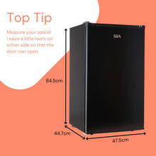 SIA LFS01WH 48cm White Freestanding 91L Under Counter Larder Fridge