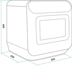 Baridi Mini Portable Tabletop Dishwasher DH72 6L 3 Settings 7 Wash