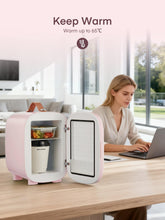 FOHERE Mini Fridge 5L 6 Cans Portable Cooler Warmer AC And DC Compatible White