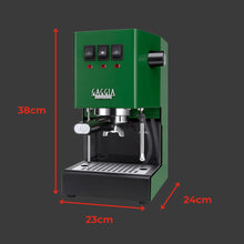 Gaggia Classic E24 Evo Pro Manual Espresso Machine Cherry Red Brass Boiler