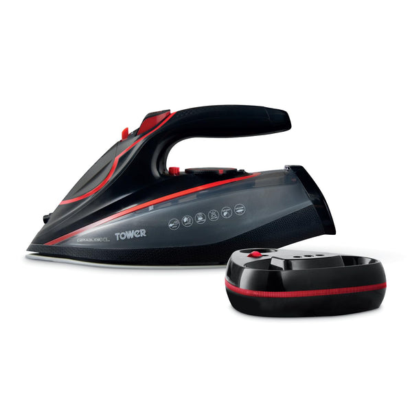 Tower T22008 CeraGlide Cordless Steam Iron With Ceramic Soleplate 2400W Purple