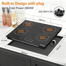 Karinear 60cm Induction Hob 4 Zones Touch Control Lock