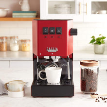 Gaggia Classic E24 Evo Pro Manual Espresso Machine Cherry Red Brass Boiler