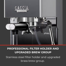 Gaggia Classic E24 Evo Pro Manual Espresso Machine Cherry Red Brass Boiler