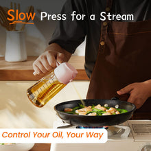 TrendPlain 16oz Glass Olive Oil Sprayer 2 in 1 Black