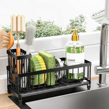 Cisily Sponge Holder For Kitchen Sink Rotatable Spout Black