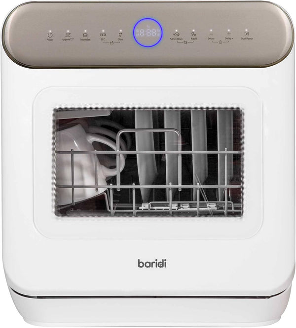 Baridi Mini Portable Tabletop Dishwasher DH72 6L 3 Settings 7 Wash