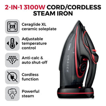 Tower T22008 CeraGlide Cordless Steam Iron With Ceramic Soleplate 2400W Purple