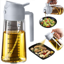 TrendPlain 16oz Glass Olive Oil Sprayer 2 in 1 Black