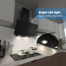 FIREGAS 60cm Angled Chimney Cooker Hood With LED Lights