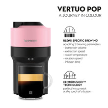 Nespresso Vertuo Pop by De'Longhi ENV90.P Pink 6 Cup Sizes
