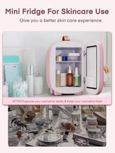 FOHERE Mini Fridge 5L 6 Cans Portable Cooler Warmer AC And DC Compatible White