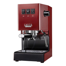 Gaggia Classic E24 Evo Pro Manual Espresso Machine Cherry Red Brass Boiler