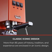 Gaggia Classic E24 Evo Pro Manual Espresso Machine Cherry Red Brass Boiler
