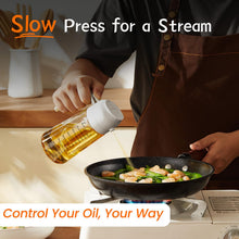 TrendPlain 16oz Glass Olive Oil Sprayer 2 in 1 Black