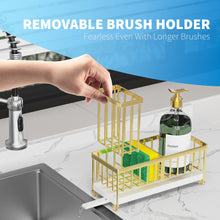 Cisily Sponge Holder For Kitchen Sink Rotatable Spout Black