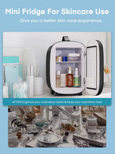 FOHERE Mini Fridge 5L 6 Cans Portable Cooler Warmer AC And DC Compatible White