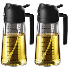 TrendPlain 16oz Glass Olive Oil Sprayer 2 in 1 Black