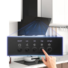 FIREGAS 60cm Angled Chimney Cooker Hood With LED Lights