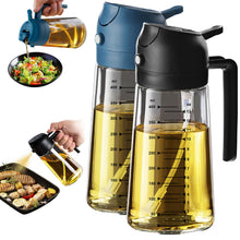 TrendPlain 16oz Glass Olive Oil Sprayer 2 in 1 Black