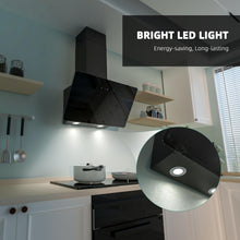 FIREGAS 60cm Angled Chimney Cooker Hood With LED Lights