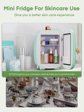 FOHERE Mini Fridge 5L 6 Cans Portable Cooler Warmer AC And DC Compatible White