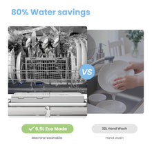 COMFEE' 2026 Six Place Tabletop Dishwasher Auto Open Dry LED Display White