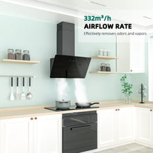FIREGAS 60cm Angled Chimney Cooker Hood With LED Lights