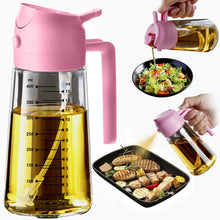 TrendPlain 16oz Glass Olive Oil Sprayer 2 in 1 Black
