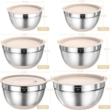 Stainless Steel Mixing Bowls with Airtight Lids 26pc Set Grater Attachments