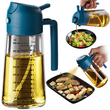TrendPlain 16oz Glass Olive Oil Sprayer 2 in 1 Black