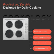 Cookology 60cm Solid Plate Electric Hob 4 Zone Rotary Dials