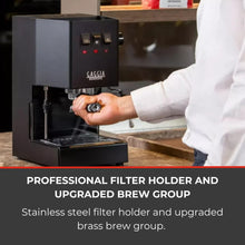 Gaggia Classic E24 Evo Pro Manual Espresso Machine Cherry Red Brass Boiler