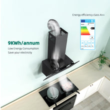 FIREGAS 60cm Angled Chimney Cooker Hood With LED Lights