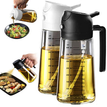 TrendPlain 16oz Glass Olive Oil Sprayer 2 in 1 Black
