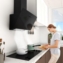 FIREGAS 60cm Angled Chimney Cooker Hood With LED Lights