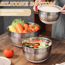 Stainless Steel Mixing Bowls with Airtight Lids 26pc Set Grater Attachments