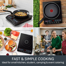 Tefal IH210840 Slim Portable Induction Hob 2100W 6 Functions Black