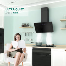 FIREGAS 60cm Angled Chimney Cooker Hood With LED Lights